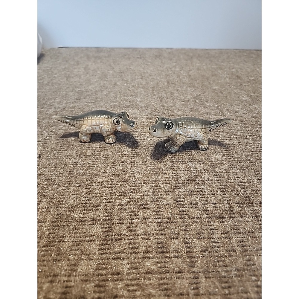 Gladed Kenmar salt & pepper shakers Made In Japan W/ Box Florida On Tail Vintage